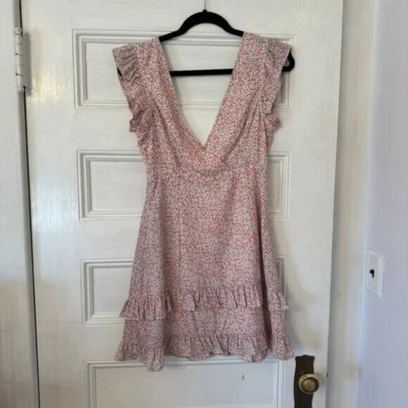 NWT Anthropologie Pink Floral Mini Dress Sundress - Picture 5 of 6